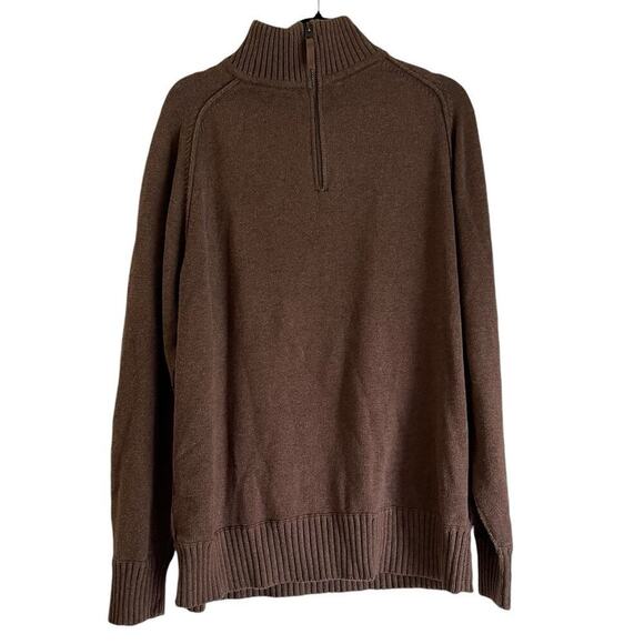 Duck Head 1/4 Zip Sweater Mens Brown XXL - Picture 1 of 4